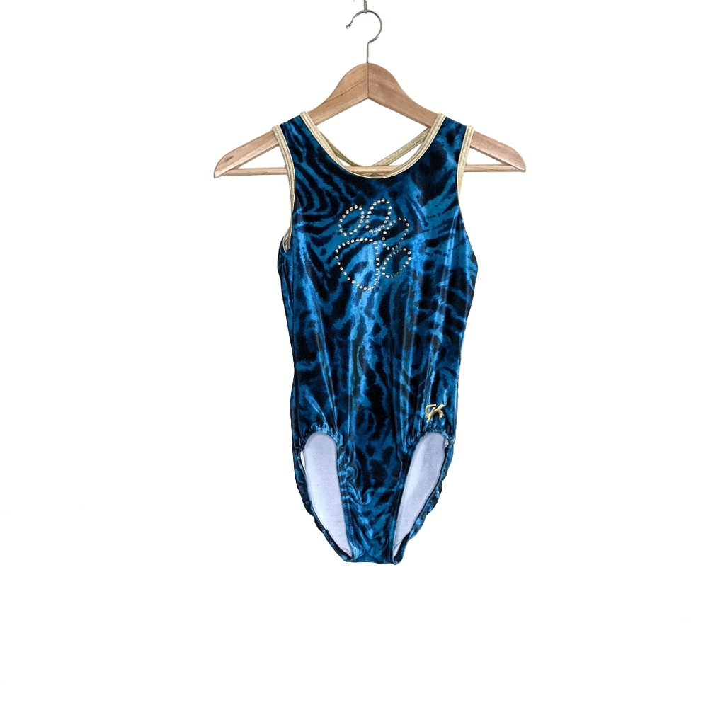 🍩Vintage SPORTSWEAR Tiger Print Velvet Swimsuit🍩